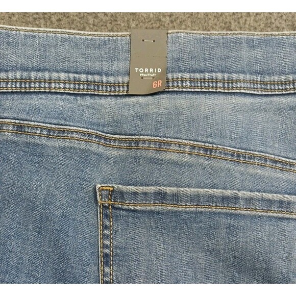 Torrid Jean Skinny Blue Super Soft Mid Rise Pull-on Jeggings Meteor size 6R - Picture 8 of 15